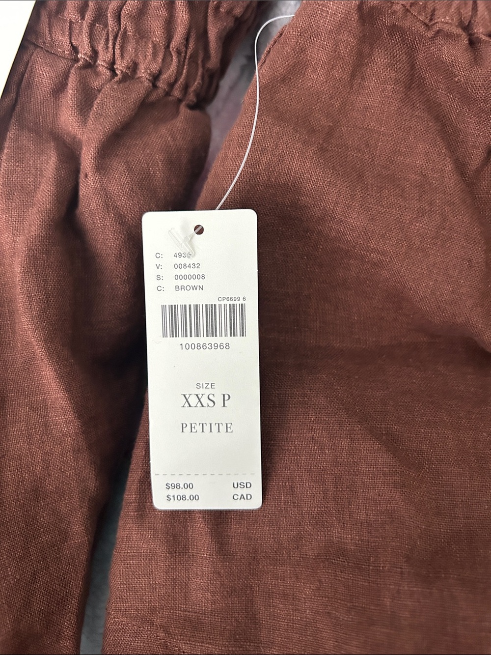ANTHROPOLOGIE THE SOMERSET LINEN SHORTS SIZES XXSP-MP MSRP $98.00 NWT - Picture 7 of 11